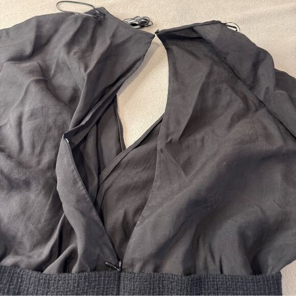 Zara Black Contrasting Tweed Long Sleeve Mini Dress Size Small - Picture 13 of 16